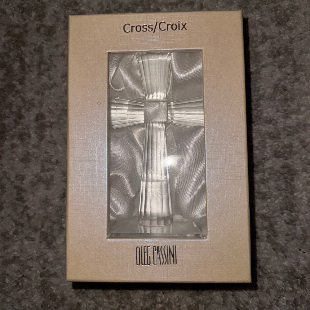 Oleg Cassini Clear Crystal Cross